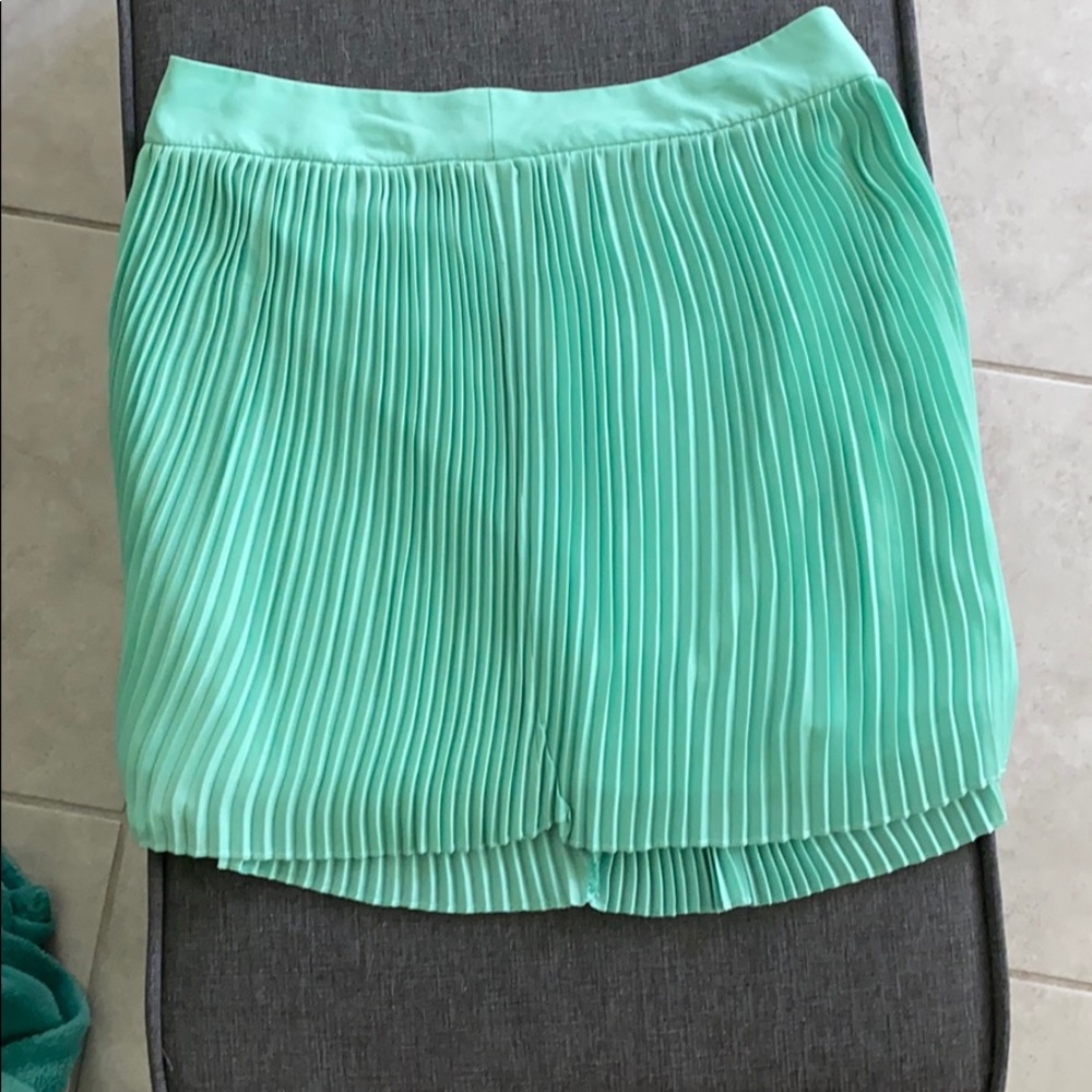 Pleat Light Blue Skirt